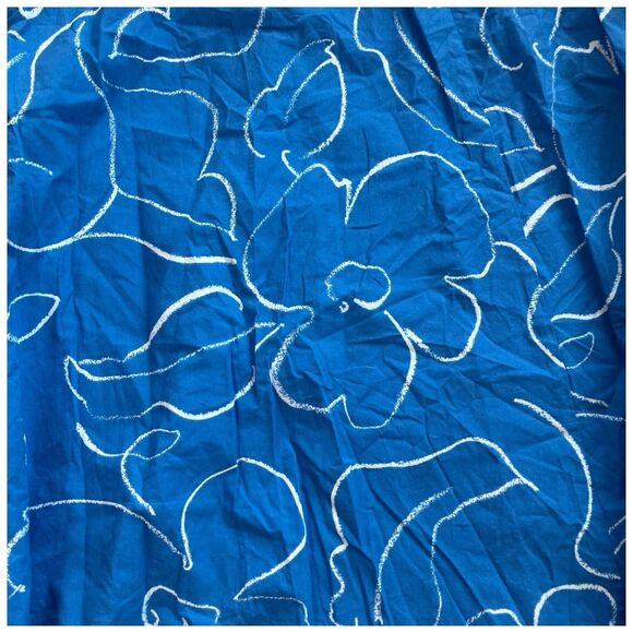 Madewell Skirt Womens 8 Blue Floral Signature Poplin‎ Maxi Linear Bloom Pockets - Picture 11 of 13